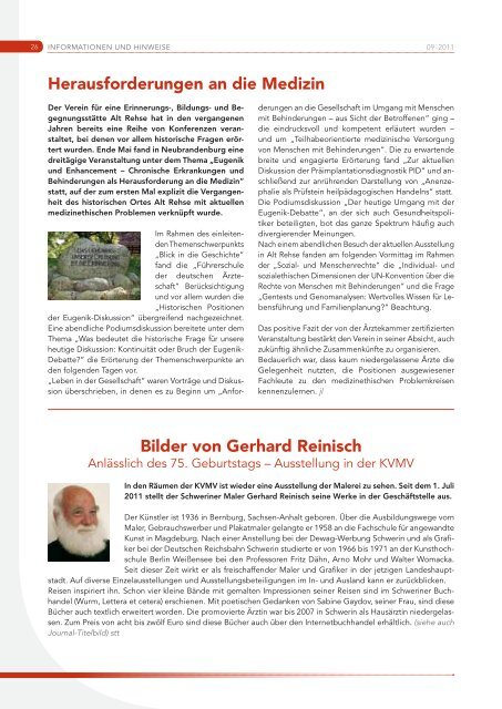 Journal - Kassenärztliche Vereinigung Mecklenburg-Vorpommern