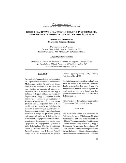 versiÃ³n extensa PDF (449 Kb) - PolibotÃ¡nica
