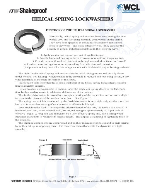 Helical Spring Lockwasher (Page 1) - WCL Fasteners
