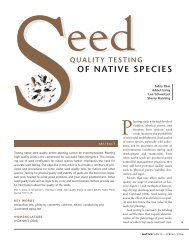 Seed Quality Testing of Native Species