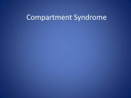 Compartment Syndrome - WVU School of Medicine