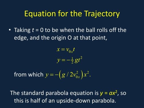 5. Projectile Motion - Galileo and Einstein