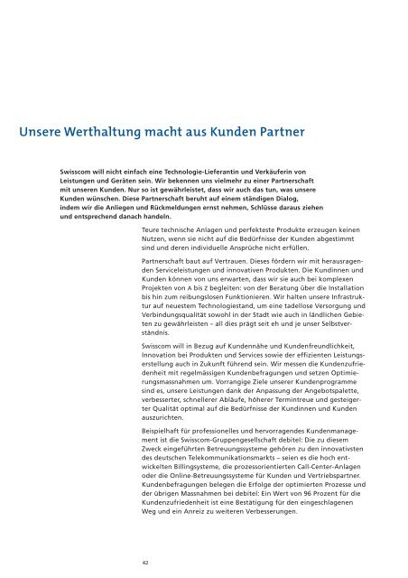 Geschäftsbericht 2001 - Swisscom