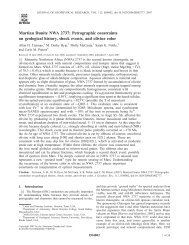 Martian Dunite NWA 2737 - Brown University Planetary Geosciences