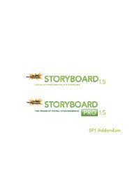 Storyboard/Storyboard Pro v1.5 SP1 Addendum - Toon Boom ...