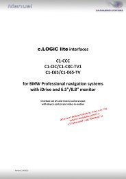 c.LOGiC lite interfaces C1-CCC C1-CIC/C1-CXC ... - vag navisystems