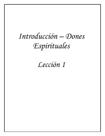 ENCUESTA DE DoneS ESPIRITUALES