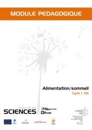 Alimentation et sommeil - Cycle 1 - GS - CCSTI La Rotonde