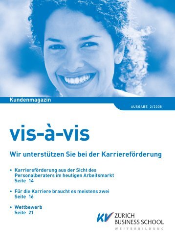Kundenmagazin vis-à-vis: Wir unterstützen Sie bei - KV Zürich ...