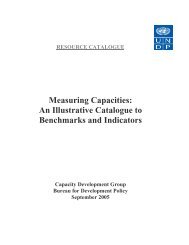 Measuring Capacities: An Illustrative Catalogue to ... - World Bank