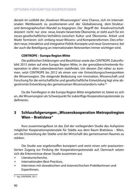 Wissenskooperation in der Metropolregion Wien â Bratislava ... - KDZ