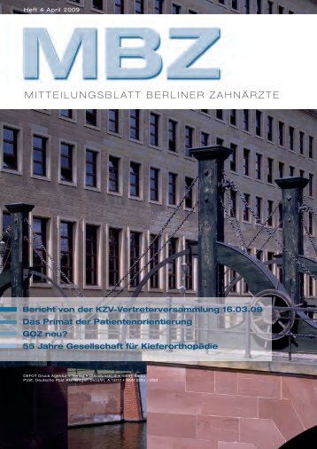MBZ Ausgabe 04/2009 - Zahnärztekammer Berlin