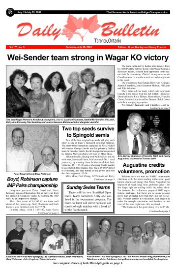 Wei-Sender team strong in Wagar KO victory - American Contract ...