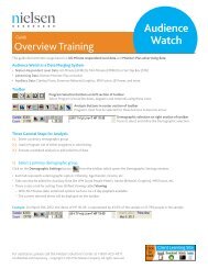 Audience Watch Overview Training Guide - Nielsen