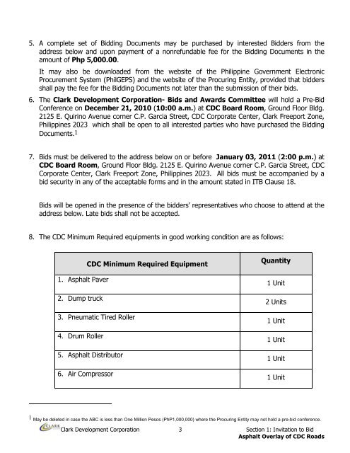 Asphalt Overlay of CDC Roads - Clark Freeport Zone