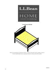 Assembly Instructions, Full bed - L.L. Bean