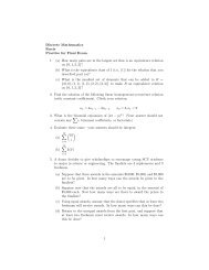 Discrete Mathematics Farris Practice for Final Exam 1. (a) How many ...