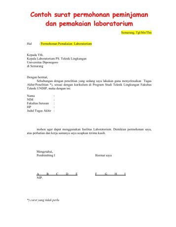 Contoh Surat Rasmi Permohonan Lesen Memandu - Job Seeker