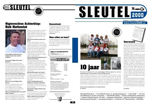 10 jaar - SLEUTEL 2000