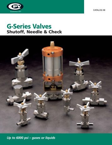 G-Series Valves - CPV Manufacturing, Inc.