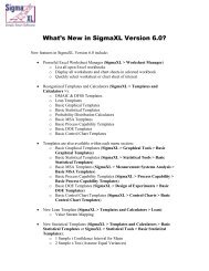 What's New in SigmaXL Version 6 - Lean Applied