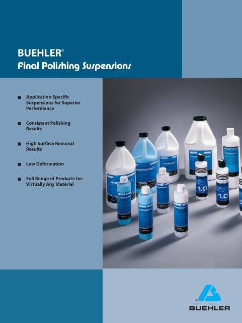 Alumina Polishing Suspensions - Buehler