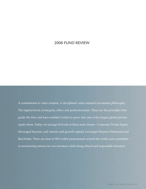 2008 Annual Report - The Carlyle Group