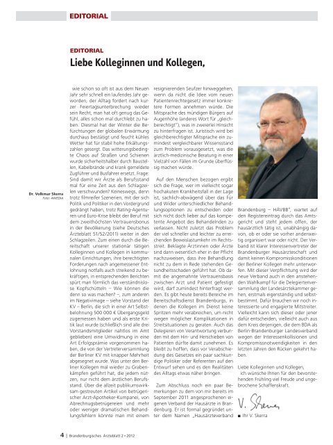 Ausgabe 2/2012 - Landesärztekammer Brandenburg