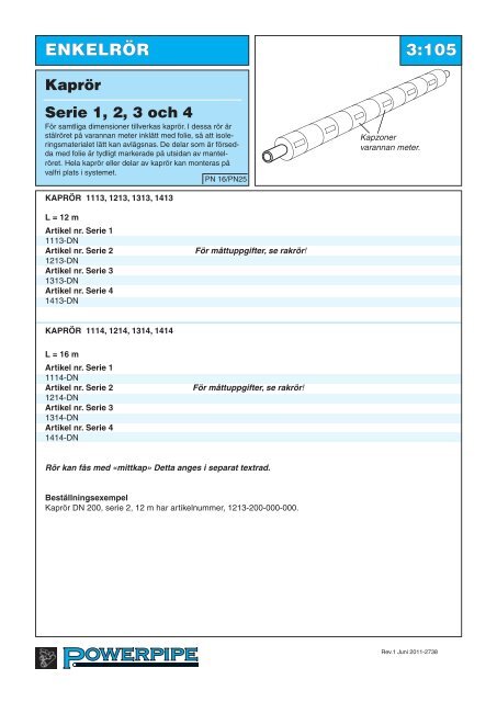 Serie 1, 2, 3 och 4 - Powerpipe