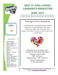 West St. Paul June 2013 Newsletter - Seven Oaks School Division