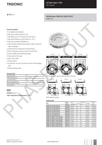 LED light engine / OLED LED compact Umodule STARK SLE GEN2 ...