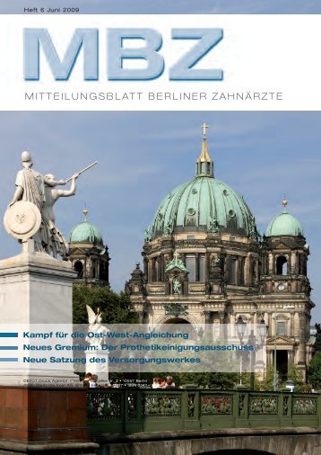 MBZ Ausgabe 06/2009 - Zahnärztekammer Berlin