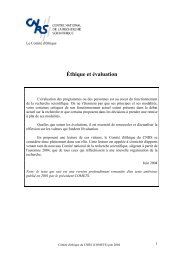 Ethique et ÃƒÂ©valuation - CNRS