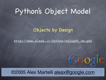 Python's Object Model - Alex Martelli