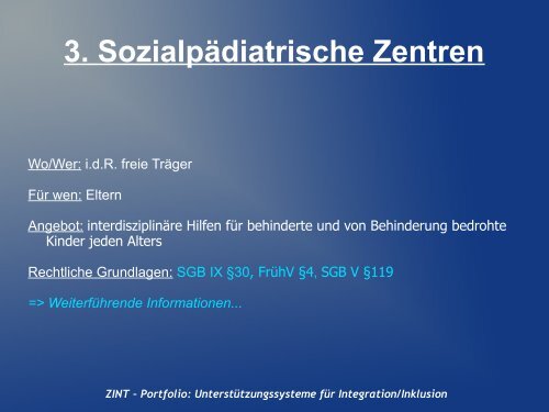 Portfolio: Unterstützungssysteme für Integration/Inklusion