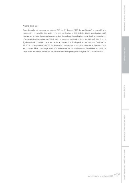 Document de rÃ©fÃ©rence 2007 - ANF Immobilier