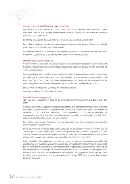 Document de rÃ©fÃ©rence 2007 - ANF Immobilier