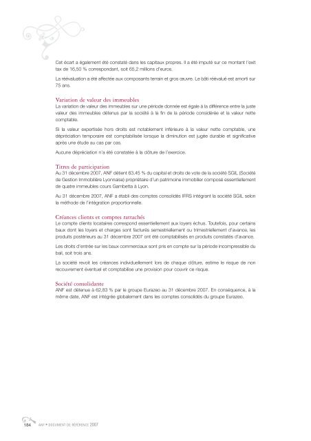 Document de rÃ©fÃ©rence 2007 - ANF Immobilier