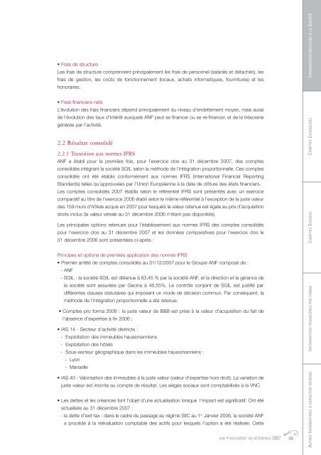 Document de rÃ©fÃ©rence 2007 - ANF Immobilier