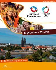 European Choir Games & Grand Prix of Nations 2015 - RESULTS