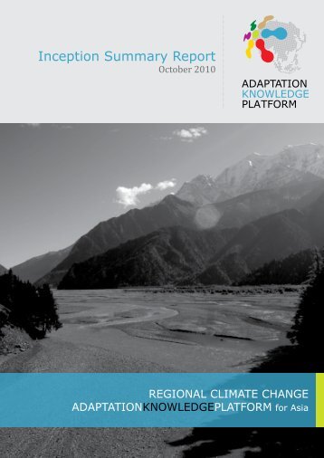 Inception Report - Regional Climate Change Adaptation Knowledge ...