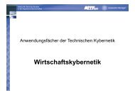 Wirtschaftskybernetik - Technische Kybernetik