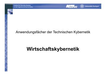 Wirtschaftskybernetik - Technische Kybernetik