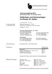 HeilkrÃ¤uter und Gartenanlagen im Kloster St. Gallen - Pilgern.ch