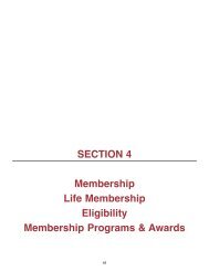 SECTION 4 Membership Life Membership Eligibility Membership ...