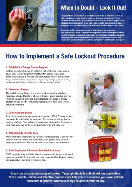 Lockout Tagout Solutions - Industrial and Bearing Supplies