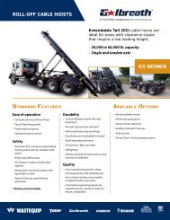 Galbreath EX Hoist Datasheet DOWNLOAD - Wastequip