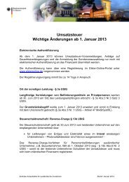 Umsatzsteuer-Ãnderungen ab 01.01.2013