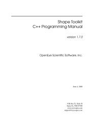 Shape Toolkit, C++ Programming Manual