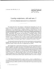 Lusztig conjectures, old and new, I - Department of Mathematics